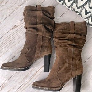 VIA SPIGA suede heeled boots NWOT